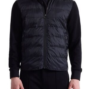Men's Black Quilted Puffer Vest | Bugatchi